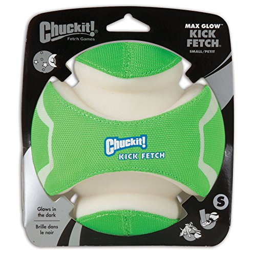 ChuckIt! Kick Fetch Dog Toy Ball, Glow In The Dark, Small