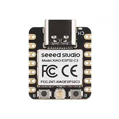Seeed Studio XIAO ESP32C3 - Tiny MCU Board with Wi-Fi and BLE for IoT Controlling Scenarios. Microcontroller with Battery Charge, Power Efficient, and Rich Interface for Tiny Machine Learning.