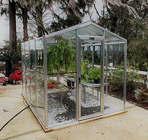 Janco GREENHOUSES Palmetto' - 8' x 10' Aluminum & Glass Greenhouse Kit