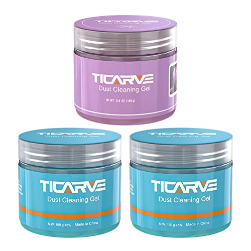 TICARVE Cleaning Gel for Car Detailing Tools Car Cleaning Kit Automotive Dust Air Vent Interior Detail Detailing Putty Universal Dust Cleaner for Auto Laptop Car Slime Cleaner Purple and Blue 3Packs