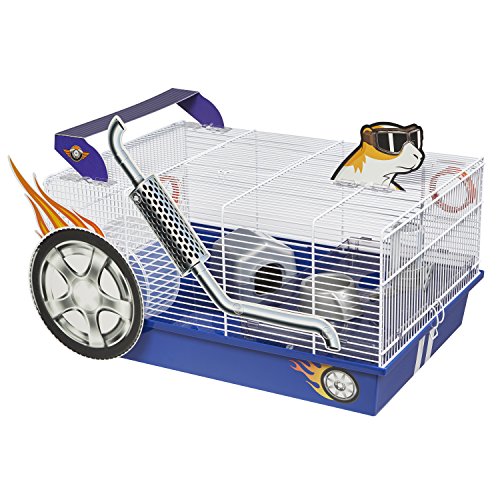 MidWest Homes for Pets Hamster Cage | Exciting Hot Rod Theme | Accessories & Decals Included