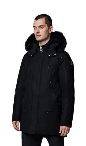 Moose Knuckles Men'S Down Stirling Parka, Black, Large