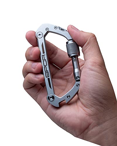 GPCA - Carabiner Keychain PRO, Heavy Duty Carabiner for Outdoor and Daily use, Use as Camping, Hiking and Outdoor Gear, Handy Keychain Multitool and Backpack Accessory, Stainless Steel