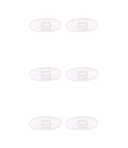 NicelyFit Clear Push-on Nose Pads for Oakley Eyeglass Frames OX5079 OX5038 OX5066 OX5088 OX3102 OX5040 OX5042 etc. (Clear - 3 Pairs)