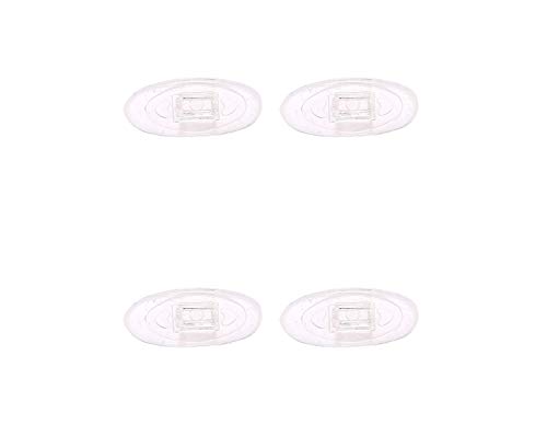 NicelyFit Clear Push-on Nose Pads for Oakley Eyeglass Frames OX5079 OX5038 OX5066 OX5088 OX3102 OX5040 OX5042 etc. (Clear - 2 Pairs)