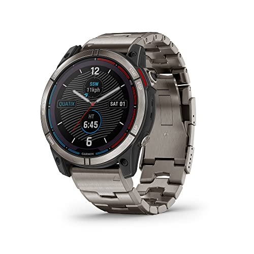 Garmin quatix 7X Solar Edition, Marine GPS Smartwatch, Solar Charging Capabilities, Durable Watch with Flashlight, Tide Changes and Anchor Drag Alerts, Waypoint Marking