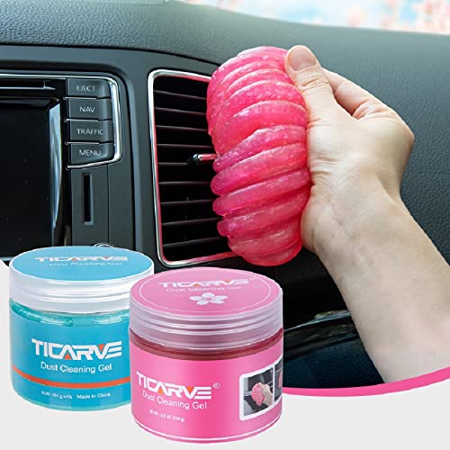 TICARVE Cleaning Gel Car Putty Slime for Detailing Putty Detail Tools Car Interior Cleaner Automotive Cleaning Keyboard Cleaner Blue Rose (2Pack)