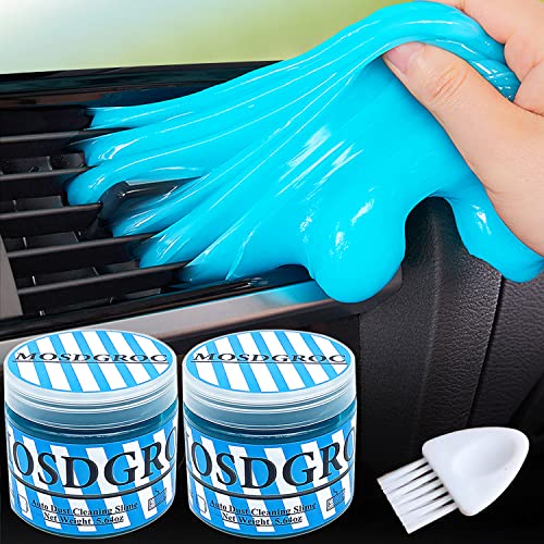 Car Cleaning Gel (2 Pack) Cleaning Gel for Car Cleaning Kits Automotive Detailing Tool for Car Dash Board Crevice and Air Vent Dust Cleaning Slime Auto Cleaning Putty for Car Interior Dust Cleaner