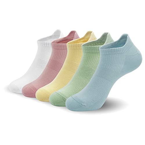 SERISIMPLE Women Ultra Thin Socks Bamboo Low Cut No Show Ventilating Low Ankle Anti Odor Arch Support Mesh Socks 5 Pairs (as1, alpha, l, regular, regular, Assorted2)