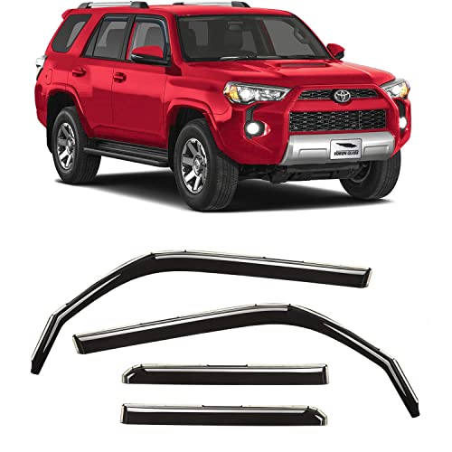 Voron Glass in-Channel Extra Durable Rain Guards for Toyota 4Runner 2010-2023, Window Deflectors, Vent Window Visors, 4 Pieces - 220101