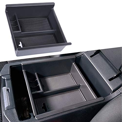 JDMCAR Center Console Organizer Compatible with Toyota 4Runner Accessories 2023 2022 2021-2010 and Kia Telluride (2020-2023), Insert ABS Black Materials Tray, Armrest Box Secondary Storage