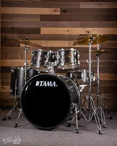 Tama Imperialstar 5-Piece Kit with Meinl HCS Cymbals (Carton A, Black Oak Wrap) Bundle with Tama Imperialstar 5-Piece Kit with Meinl HCS Cymbals (Carton B, Black Oak Wrap) (2 Items)