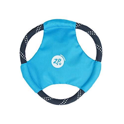ZippyPaws - Rope Gliderz Durable Outdoor Dog Toy Flying Disc - Blue