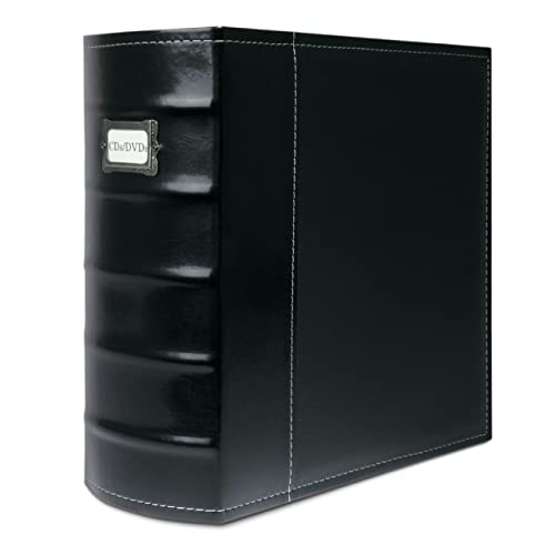 3-Ring 3 Inch D Ring Binder by Bellagio-Italia - Classic Faux-Leather - Use for Documents, Baseball Cards, and Pages
