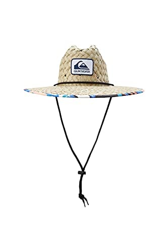 Quiksilver Men's Outsider Lifeguard Wide Brim Beach Sun Straw Hat, Antique White, XXL