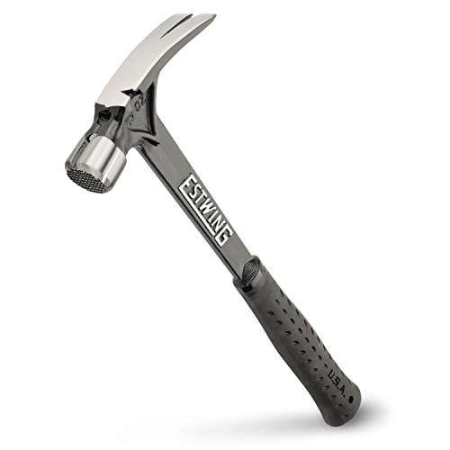 ESTWING Ultra Series Hammer - 19 oz Rip Claw Framer with Milled Face & Shock Reduction Grip - EB-19SM