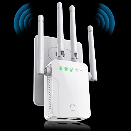 New WiFi Extender Signal Range Booster, Cover Up to 8290 Sq.ft & 35 Devices for Home, WiFi Repeater, Wireless Internet Repeater, MEESTORY WiFi Amplifier with Ethernet Port & Access Point, 1-Tap Setup