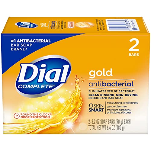 Gold Antibacterial Deodorant Bar Soap, 4 Ounce, 2 Count