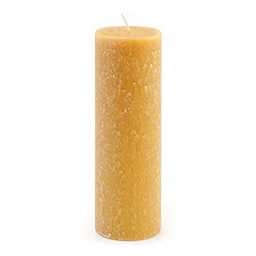 Root Candles Beeswax Blend Timberline Unscented Pillar Candle, 3 x 9-Inch, Butterscotch