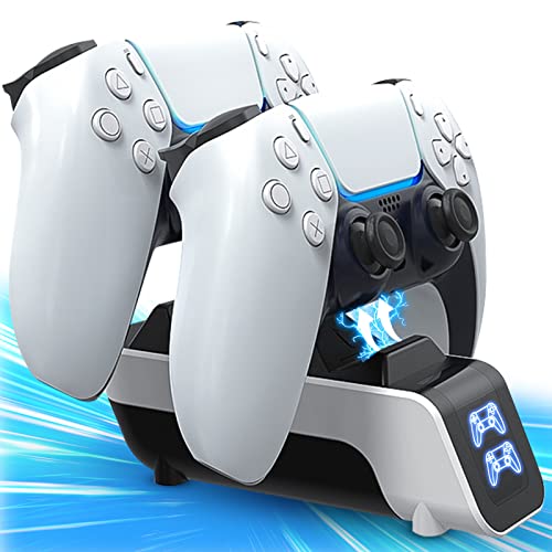 PS5 Controller Charger Station with Dual Charging Dock,5V Fast Charging, PS5 Wireless Controller Charger Accessories