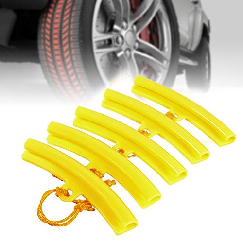 Riuty Wheel Changing Rim Saver,15x2.5 cm/5.91"x0.98" Car Tire Changer Guard Rim Protector Tyre Wheel Changing Edge Savers Tool 5 Pack (Yellow) for Rim Protector for car Wheels Rim Saver Tools