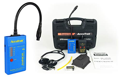 Superior AccuTrak VPE-GN PLUS Gooseneck Ultrasonic Leak Detector Plus Kit, Includes VPE Leak Detector, Headset, Battery, Hard Case, Touch Probe, Waveguide, Sound Generator