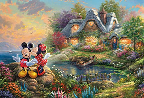 Ceaco - Thomas Kinkade - Disney Dreams Collection - Mickey and Minnie Sweetheart Cove - 2000 Piece Jigsaw Puzzle