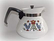 Vintage Corning Ware 1975 Country Festival Design 6 Cup Tea Pot P-104