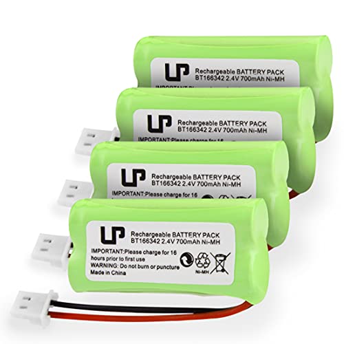 LP 700mAh 2.4V Ni-MH Cordless Home Phone Battery Pack Compatible with BT183342 BT283342 BT166342 BT266342 BT162342 BT262342 VTech CS6114 CS6419 CS6719 AT&T EL52300 CL80112 VTech CS6719 (Pack of 4)