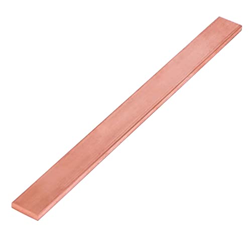 110 Copper Flat Bar, 1/4" Thickness x 1" Width x 12" Length Copper Flat Bar Stock, 6mm x 25mm x 305mm