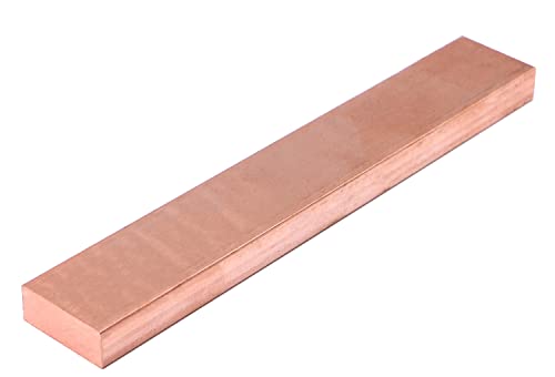 VERNUOS 3/8" x 1" C110 Copper Flat BAR 6" Long Solid .4" Plate Mill