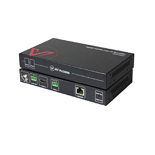 AV Access 1080P HDMI Extender Over IP Encoder, Many to Many or Direct Cat5e / 6, 395ft (120m), Plug & Play Without Configuration, Visual Control, Video Wall, RS-232, App Control, Low Latency, HDCP1.4