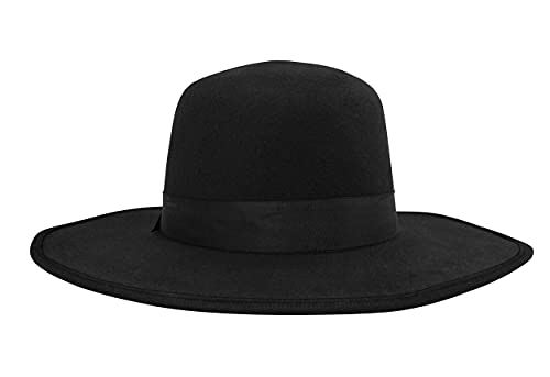 Nicky Bigs Novelties Adult Spanish Hat - Mexican Gaucho Hat - Amish Hat - Padre Priest Costume Hats, Black