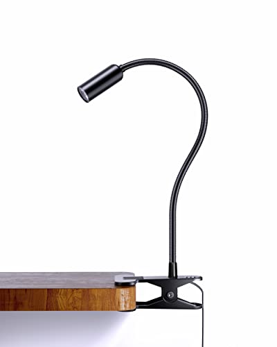 JHD Clip on Light, Dimmable Aluminum Reading Light, Eye Protection Book Clamp Lamp, Clip on Lamp for Desk Bedside Bed Headboard or Deep Focus, Flexible Gooseneck Reading Lamp