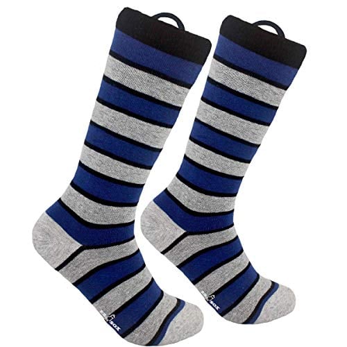 Ez Sox Arthritis Socks Easy Pull Up Loops Sock, Stripes, Size: 9-11