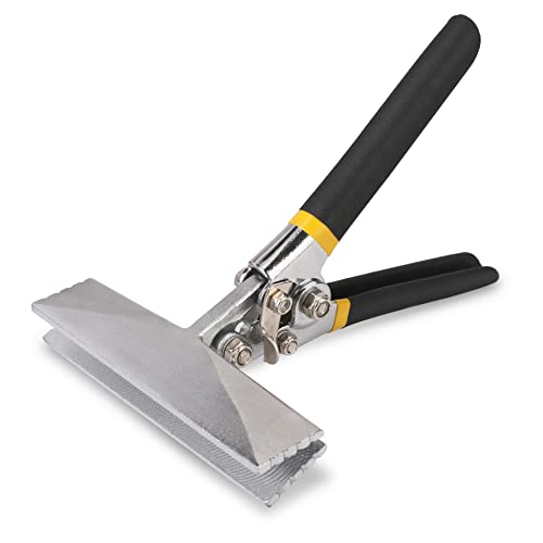 HURRICANE Sheet Metal Hand Seamer, 6 Inch Straight Jaw Sheet Metal Bender Tools for Flattening Metal,Double Dipped Cushion Handle