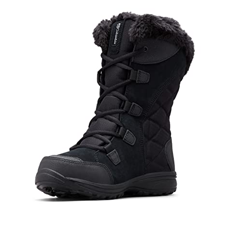 Columbia womens Ice Maiden II Snow Boot, Black, Columbia Grey, 8.5 US