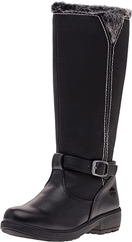 totes womens Boot, Esther Knee High Snow Boot Available in Medium and Wide Width Calf, Black Wide Calf, 9 Wide US