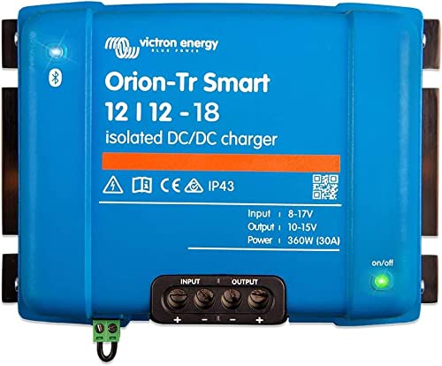 Victron Energy Orion-Tr Smart 12/12-Volt 18 amp 220-Watt DC-DC Charger, Isolated (Bluetooth)