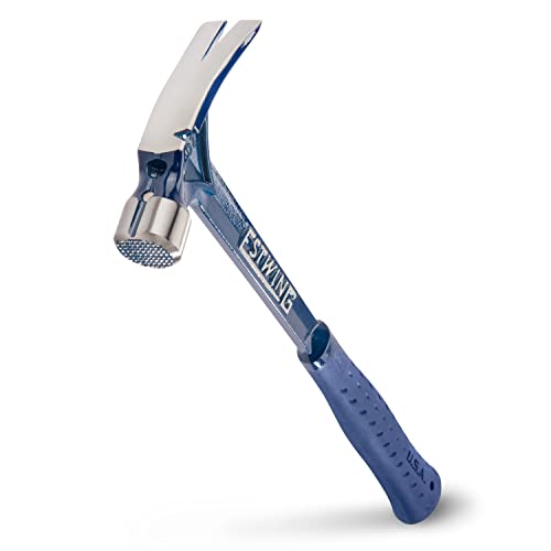 ESTWING Ultra Series Hammer - 19 oz Rip Claw Framer with Milled Face & Shock Reduction Grip - E6-19SM