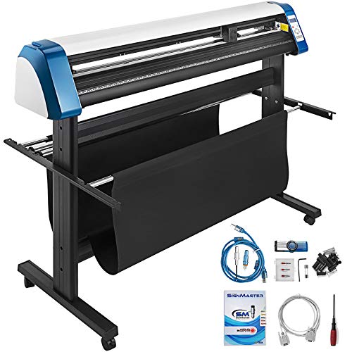 VEVOR Vinyl Cutter 53 Inch Vinyl Cutter Machine 1340mm Vinyl Printer Cutter Machine LED Fill Light Strip Vinyl Plotter Cutter Machine with Floor Stand Signmaster Software