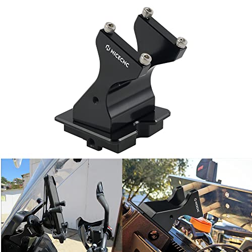 NICECNC Black GPS Mount Compatible with KTM 390 Adventure 2020-2023,790 890 Adventure S/R/Rally 2019 2020 2021 2022,Husqvarna Norden 901 2022-2023,CNC Aluminum