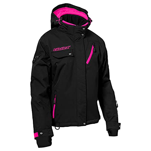 Castle X Women's Powder Jacket in Black/Pink Glo, Size Large