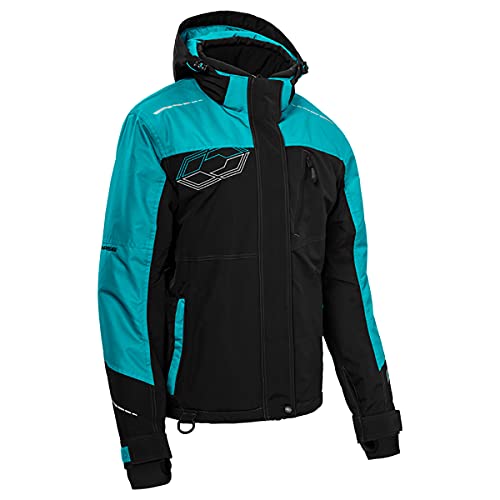 Castle X Women's Phase Jacket in Black/Turquoise Size Large