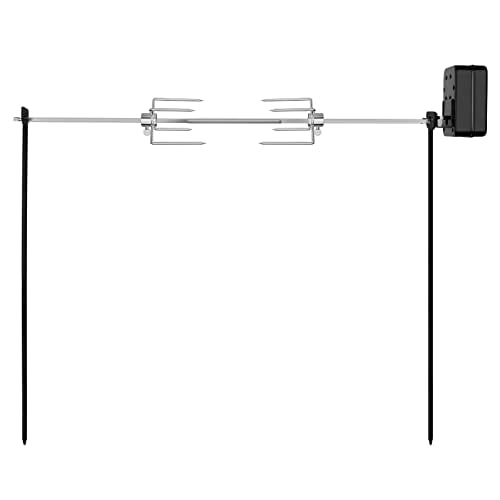 only fire Spit Rotisserie for Outdoor Campfire Grilling, Over Fire Camp Grill with 355/16" Square Spit Rod
