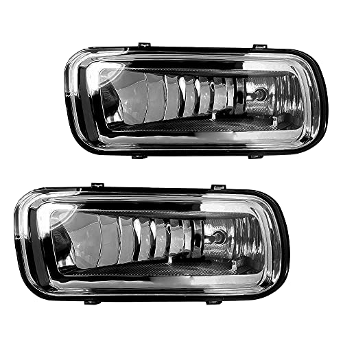 Driving Fog Lights Lamps OE Style Replacement for 2004 2005 2006 Ford F150 With H10 12V 42W Halogen Bulbs Replaces # FO2592197 FO2592209 FO2593197 FO2593209 4L3Z15200BB 5L3Z15201A (Smoke Lens)