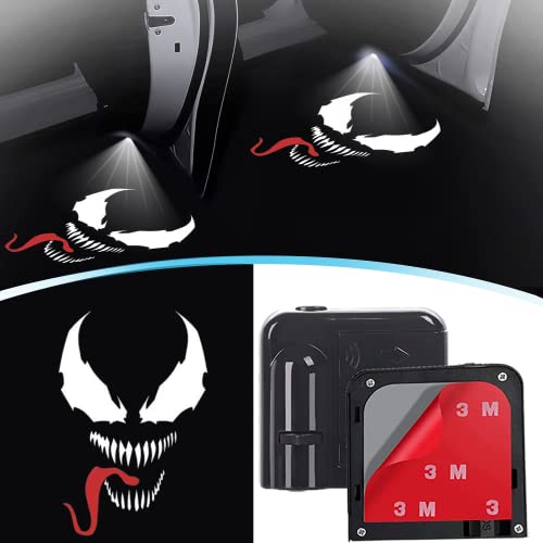 2PCS Car Door Logo Light Projector for Venom,Courtesy Ghost Shadow Welcome Venom Door Lamp Fit All Cars