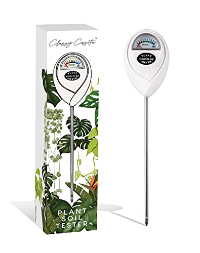 Classy Casita Soil Moisture Meter- Soil Moisture Sensor for Indoor & Outdoor Plants, Moisture Meter for House Plants w/Plant Watering & Care eBook, Houseplant Accessories, Gardening Gadgets, White