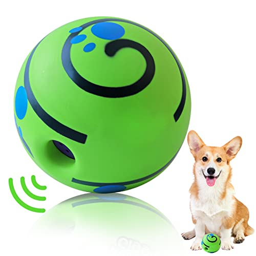 Wobble Wag Giggle Ball Dog Toy Interactive Durable Pet Toys for Dogs | Easy Grab Noise Making When Rolled or Shaken | for Play Training or Exercise | Juguetes para Perros| All Breed Sizes