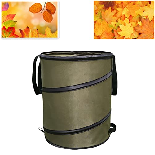 Yard Waste Bag,Gardening Bag,10 Gallon Garden Leaf Bags, Release Buckle Home Leaf Container Collapsible Trash Can,Reusable Garden Waste Bag